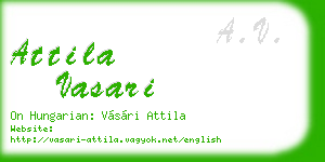 attila vasari business card