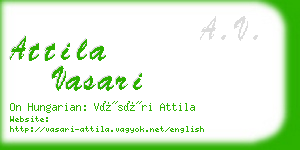 attila vasari business card